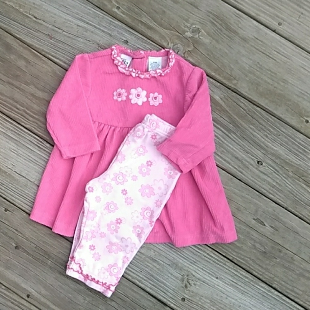 Baby UR IT Pink flower outfit. Size 12M
